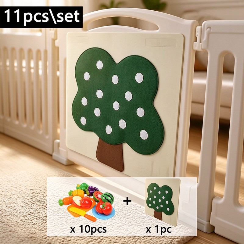 Baby Felt Board Play Food Toy Set for Pretend Kitchen