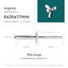 JIANDAXIN 40Pcs Tri Fold Aluminum Folding Large Flange Round Head