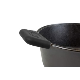 Lodge BOLD - Soporte de silicona para mango de asistencia, apto para lavaplatos, diseño mejorado para productos Lodge Bold, protección contra el calor hasta 450°, color negro
