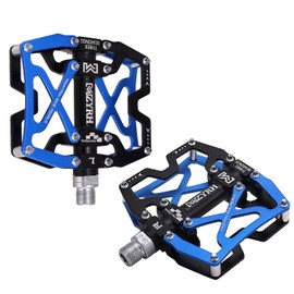 MZYRH Mountain Bike Pedals, Ultra Strong Colourful CNC Aluminium Alloy Machined 9/16 Inch Wheel Seal 3 Bearings Tyre Resistant Waterproof Anti-Dust