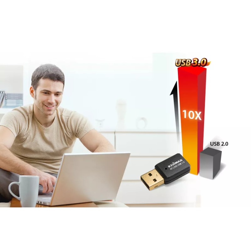 Edimax AC1200 Dual-Band MU-MIMO Wi-Fi USB 3.0 Adapter for laptop/noteboo