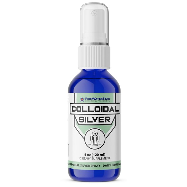 Colloidal Silver Spray - 4 oz - Clear Silver - 50 ppm - 99.99% Pure Silver - Daily Immune Support
