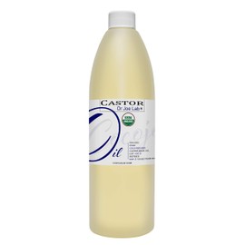 Castor Oil USDA Certified Organic - 16 oz - 100% Pure, Hexane-Free Carrier Oil - All Natural Conditioner & Nourishing Extreme Moisturizing Remedy For Skin, Hair, Beards, Eyelashes, Eyebrows - Caster