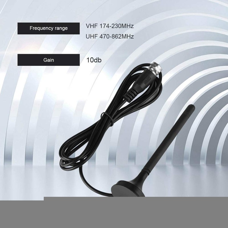 Antena Digital Interior/Exterior 10db Gane Antena FM para TV Digital