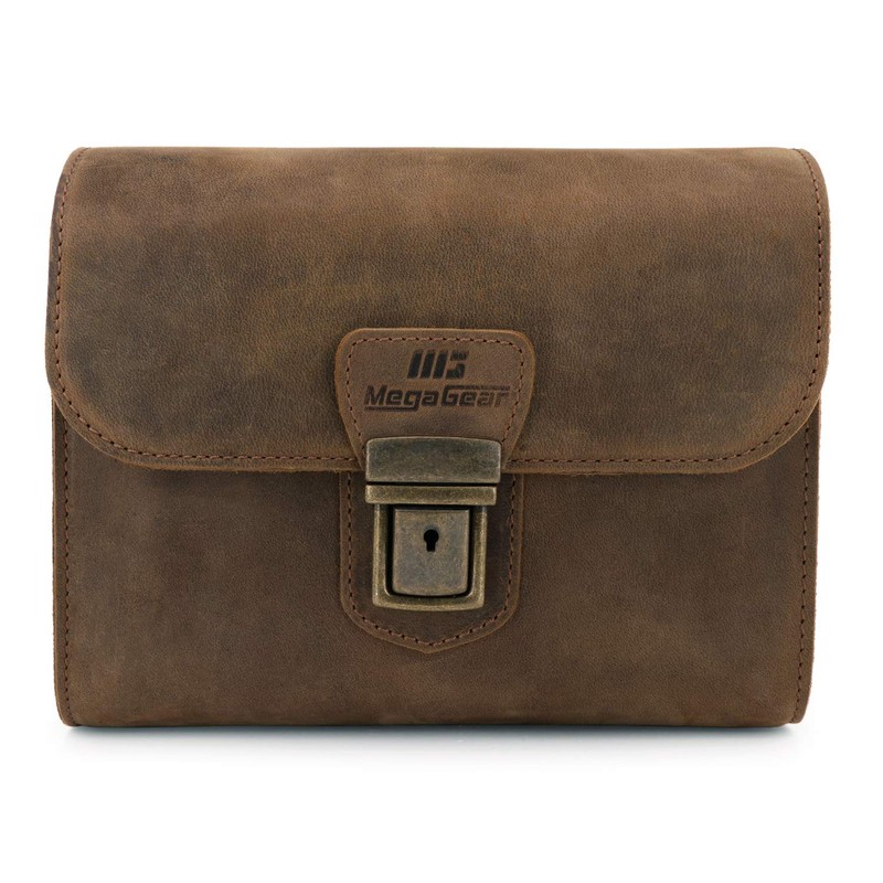 MegaGear MG1724 Pebble Genuine Leather Camera Case Bag for Instant
