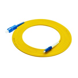 Jeirdus 5Meters 16ft LC to SC Fiber Optic Cable Jumper Optical Patch Cord Simplex Single-Mode 9/125 LC-SC