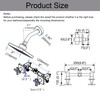 GUOYINDONG 2 Handle Shower Faucet Set, Matte Black Shower Faucet