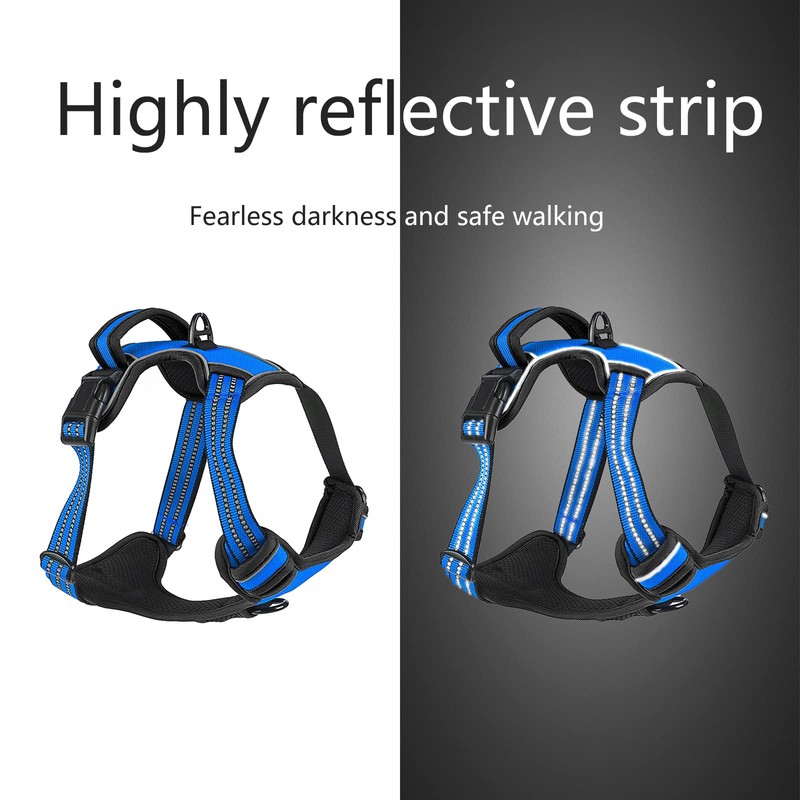 No Pull Dog Harness for Medium Large Dogs Adjustable Reflective