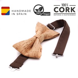 Natural cork bow tie for men bicicletas. Vegan bow tie, cork bow tie for men 100% handmade. Original bow ties for men who succeed at weddings or parties., Natural