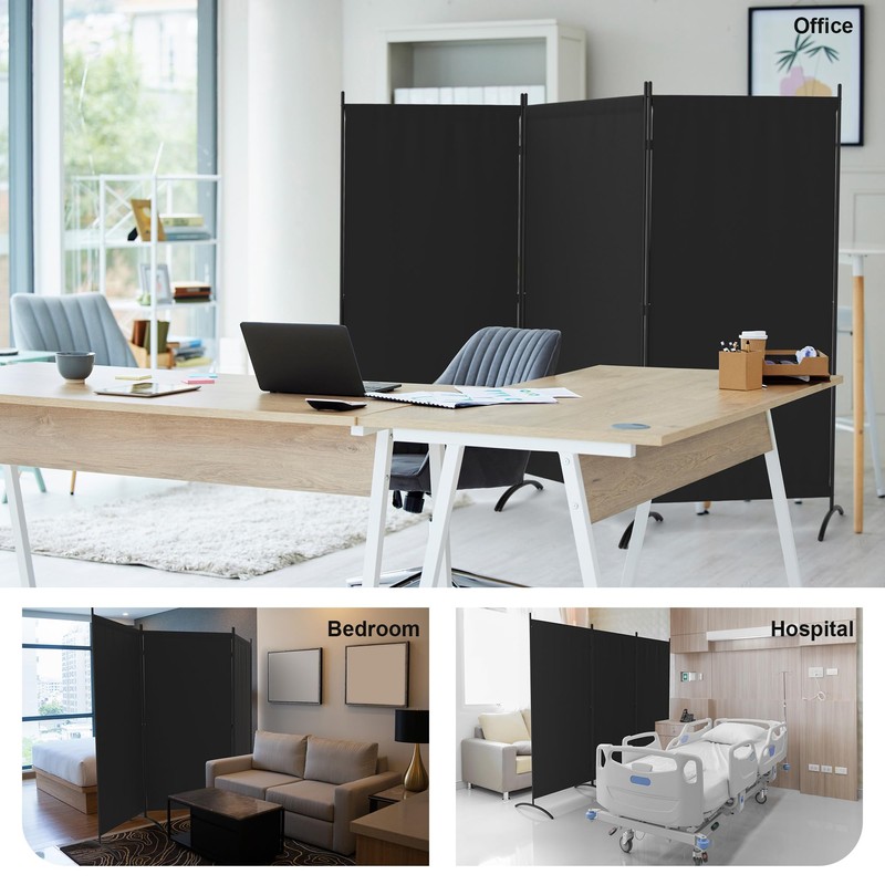 Kecreque Room Divider 3 Panel Room Dividers and Folding Privacy