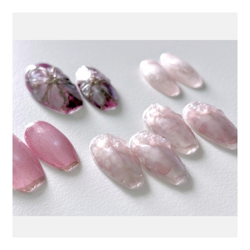[Hwawon Garden] Handmade nail tips - Almond / [화원 Garden]