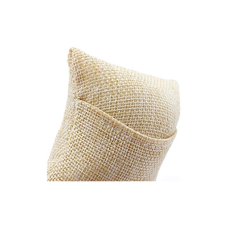 WinldMonmo 2PCS Light Brown Burlap Bracelet Watch Pillow Bangle Cushion,