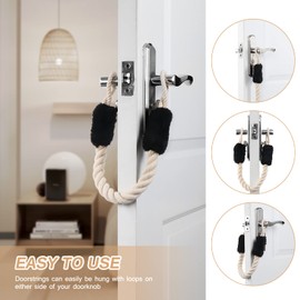 Coptiner Door Stop Door Handle Protector Rope Door Bang Guard Baby Safety Finger Guard Multifunction Door Cords Clamp Protector for Door Window 4 Pack
