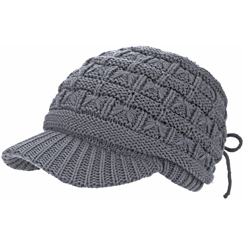 Winter Warm Fashion Knit Adjustable Warm Chenille Lined Winter Knit