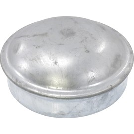Chain Link Fence Round Dome External Metal Post Caps - Pressed Steel Fence Post Caps - Chain Link Cover Caps (12 Pack, Galvanized Steel, 4" Round Posts)