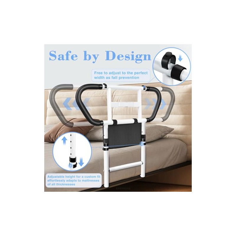 Bed Rails for Elderly Adults Safety: Adjustable Bedside Assist Rails