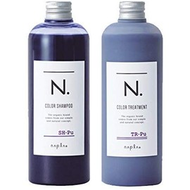Napla N. N Dot Color Shampoo Pu (Purple), 10.8 fl oz (320 ml) & Treatment 10.6 oz (300 g) Set