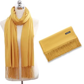 Nirrn Autumn Winter Solid Color Shawl Scarf (1 Pack) Outdoor Shawl Evening Dress Bridesmaid Wedding Bride Winter Warm Long Long Scarf, Suitable For Men & Women (Ginger)