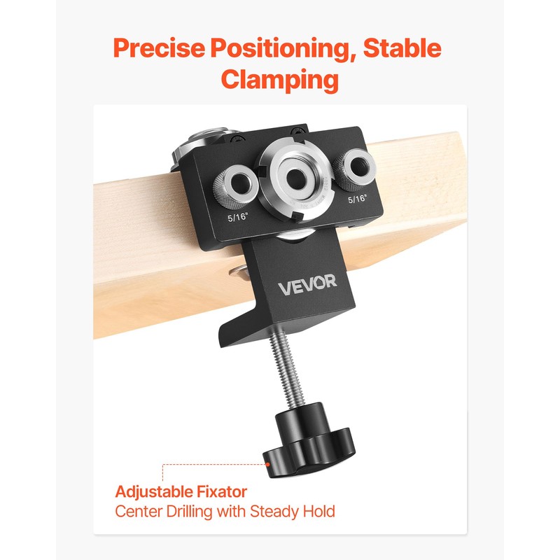 VEVOR Doweling Jig Kit, Self Centering Dowel Drill Jig for