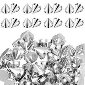 150 Pcs Silver Cone Spikes Cool Punk ABS Cone Studs Rivets for Crafts DIY Rivets Punk Style Clothing Accessories DIY Craft Decoration or Daily Life or Special Festivals
