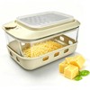 Glass Cheese Grater with Container and Lid, 46OZ Airtight Cheese