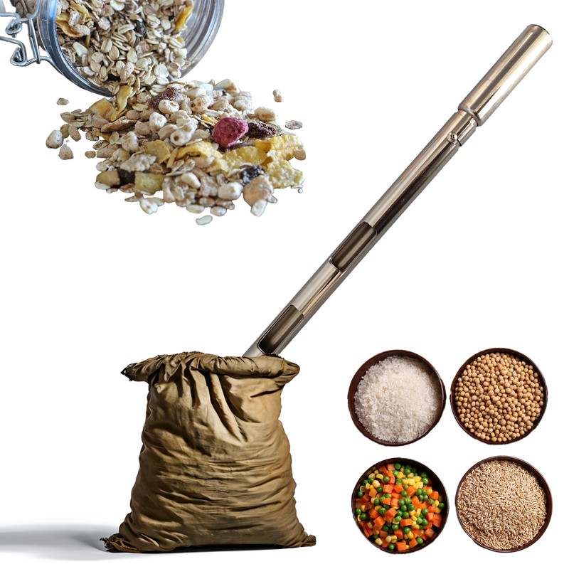 Powder Sampler, Stainless Steel Three Zone Grain Probe Sampler, 20