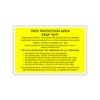 Safety First Display LTD Tree protection area keep out sign