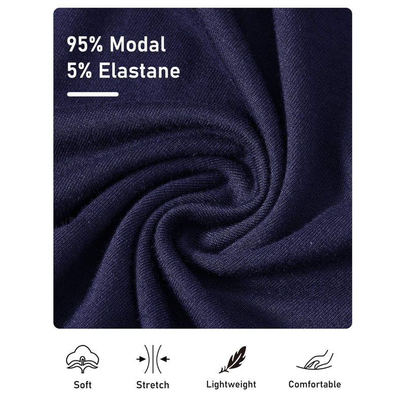 MoFiz Men's Pajama Bottom Pants Modal Lightweight Sleep Lounge Homewear