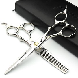 6 Inch Hairstyle Studio Modeling Scissors Hairdressing Professional Hair Scissors Japan 440 Carbon Steel Tools + Thinning Scissors