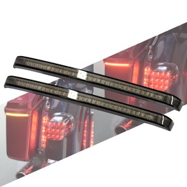 HCmotorku LED Saddlebag Tail Light Running Brake Sequential Turn Signal Lamp Fit for Harley Touring Road King Road Gilde Street Gilde Electra Glide Ultra Limited CVO 2014-2023 (Smoked Lens)