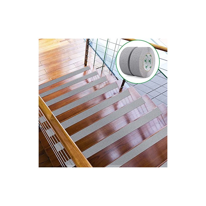 Bomei Pack Rollos Cinta Antideslizante 50mm X10m Adhesiva Escaleras Peldaños