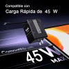 Cargador Gan 45w W&o Super Carga Rápida Portátil Para iPhone
