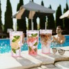 2 vasos de plástico acanalados de 20 oz con tapa
