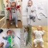 Kiddiezoom Baby Boys Cartoon Giraffe 100% Organic Cotton 2-Pack Coverall