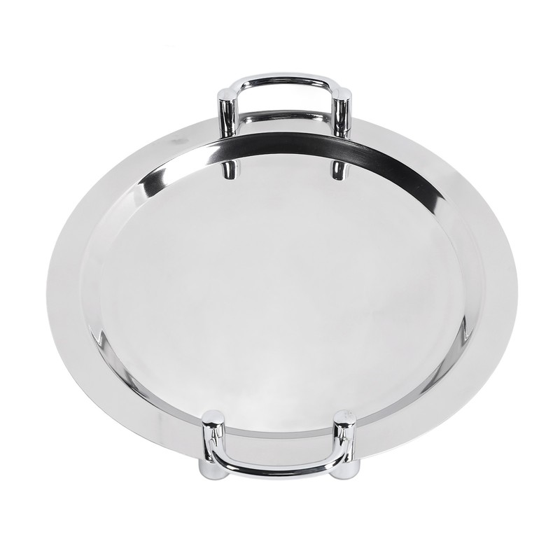 Stainless Steel Buffet Plate Bright Mirror Finish Serving Tray with