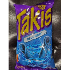 TAKIS BLUE HEAT EXTREME HOT CHILI PEPPER 09/2024 TORTILLA CHIPS NET WT 9.9 OZ