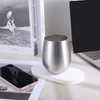 Exclaith 4 Pack Silver Wine Glasses 18oz Stemless Wine Tumbler