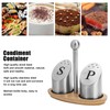 Stainless Steel Condiment Container Pot Seasoning Box Set Spice Pepper