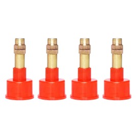 4 Piece Garden Pump Sprayer Nozzle,Brass Spray Nozzle Garden Sprayer Nozzle Replacement 19mm/0.74" ID Thread Mount Head for 0.2-0.4 Gallon Hand-Held Pressure Water Sprayer Bottle,Red