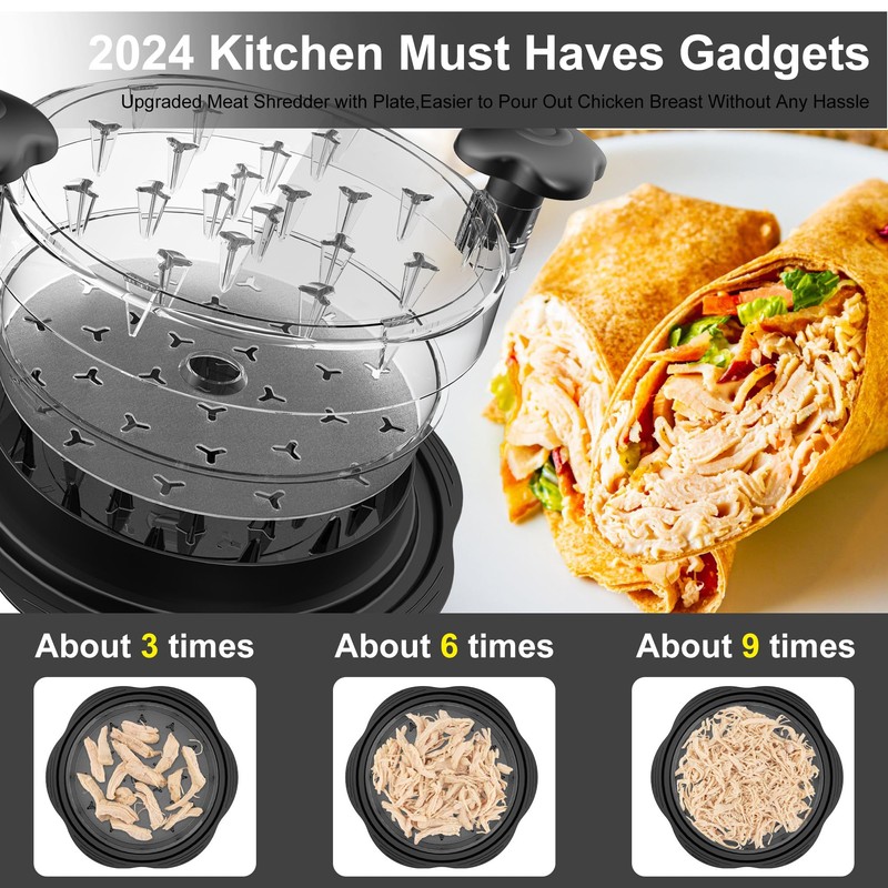 Chicken Shredder with Removable Plate - Manual Meat Shredder Tool