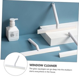 TOVINANNA Glass Squeegee for Window and Countertop Cleaning Shaped Multifunctional Glass Cleaning Tool with Ergonomic Handle White for Home Bathroom Tiles and Car Windshield