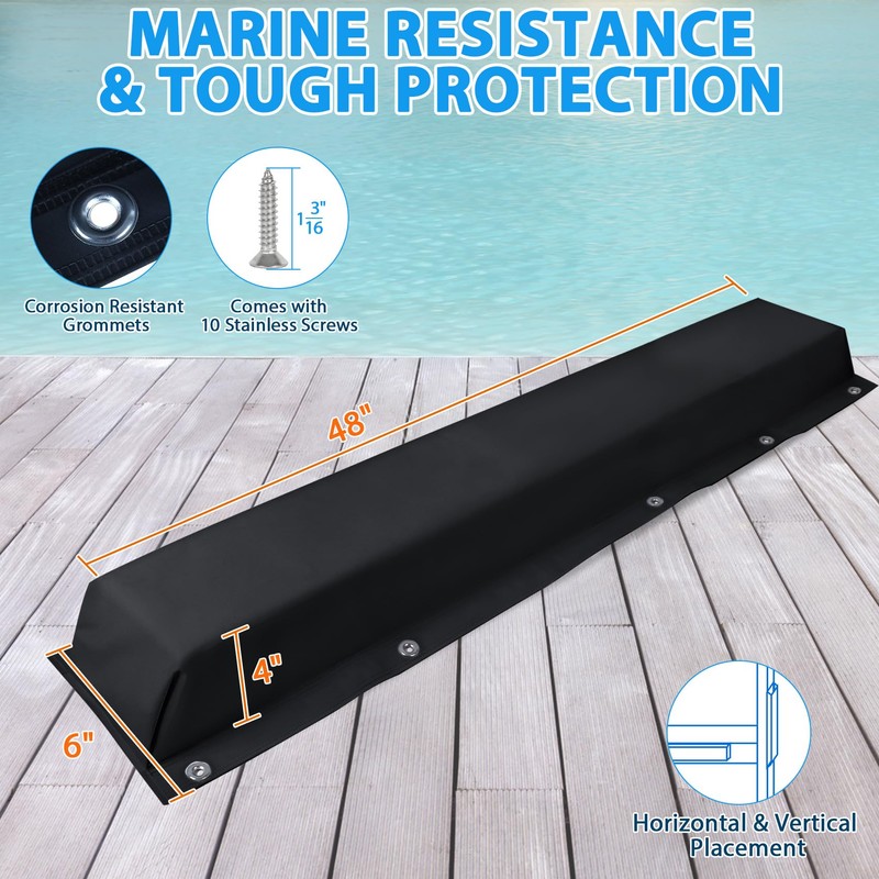 WTMORE Boat Dock Bumpers, 48" Dock Bumpers Dock Edge, Dock