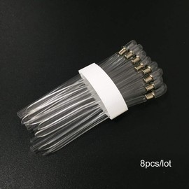 8pcs/lot Size #13 Preformed BTE Earmold Hearing Aid Tubes (3.2 * 2mm with Metal Tube Lock)