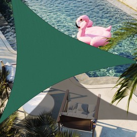 SHADESPEARE 24' x 24' x 32' Green Triangle Sun Shade Sail SSPRT24 Canopy Durable Fabric UV Block Awning, We Make Custom Orders