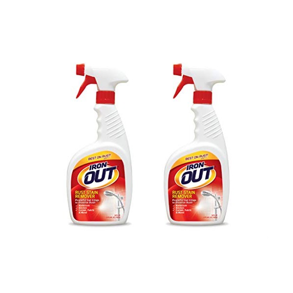 Iron OUT Rust Stain Remover Spray, 24 fl oz, 2 Bottles, 2 Pack