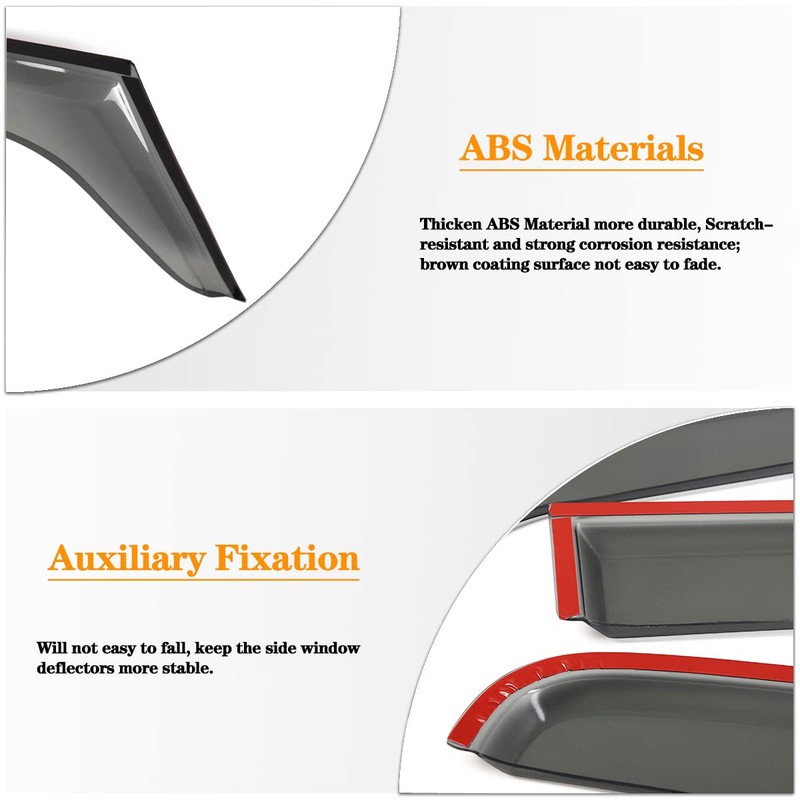 Fit for Toyota FJ Cruiser 2004-2021 Side Window Deflectors, ABS