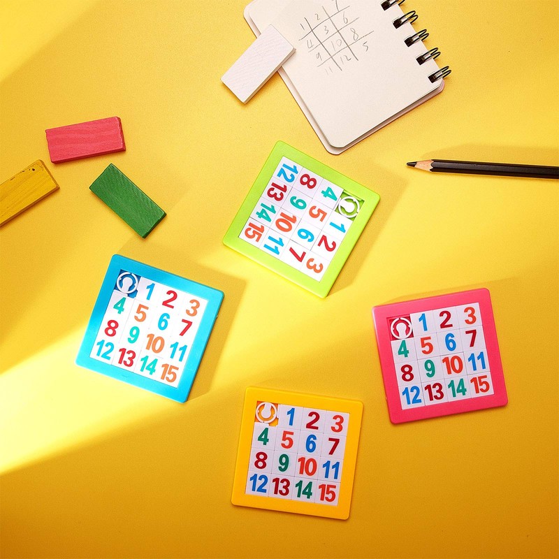 8 Pieces The 15 Puzzle Plastic Slide Number Puzzle Brain