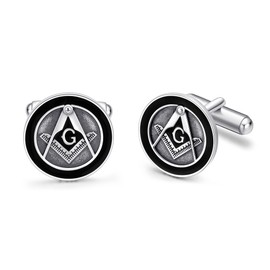 Masonic Cufflinks Sterling Silver Suit Accesorries Cufflinks Jewelry Present for Freemason Men Father Husband