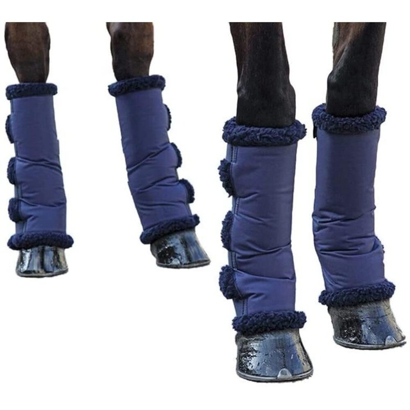 Shires Equestrian - Short, Fleece Lined, Travel Boots - Navy