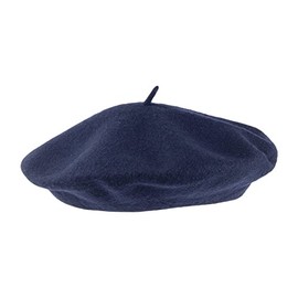 Women's Quality Beret Hat Wool French Beret (Navy)